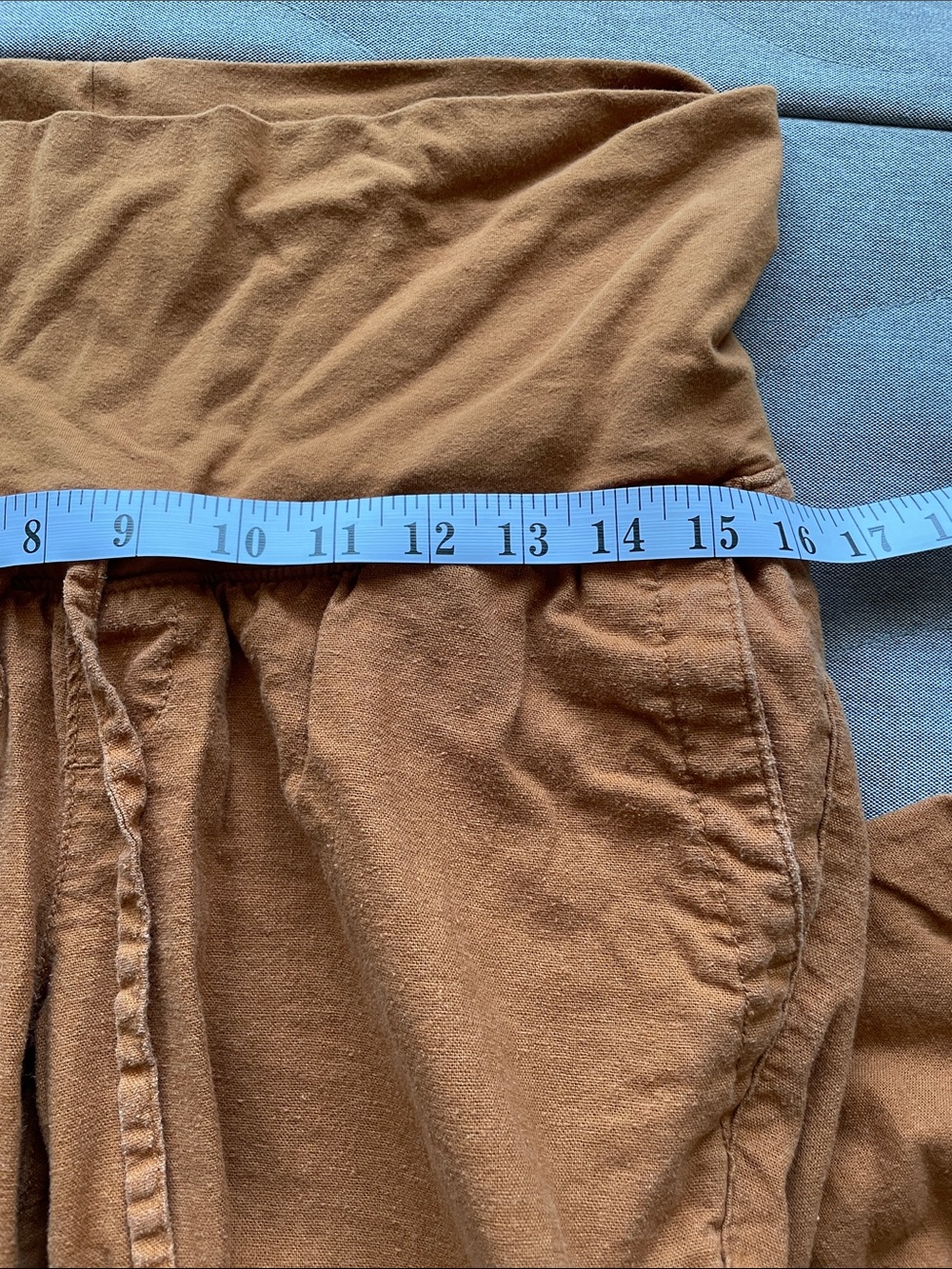 Old Navy Rust Orange Drawstring Linen-blend Joggers - Picture 4 of 9